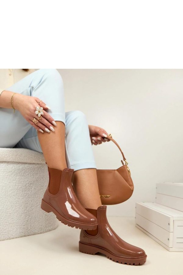 Brown Wellingtons..Fabric, Upper Height and Heel Height