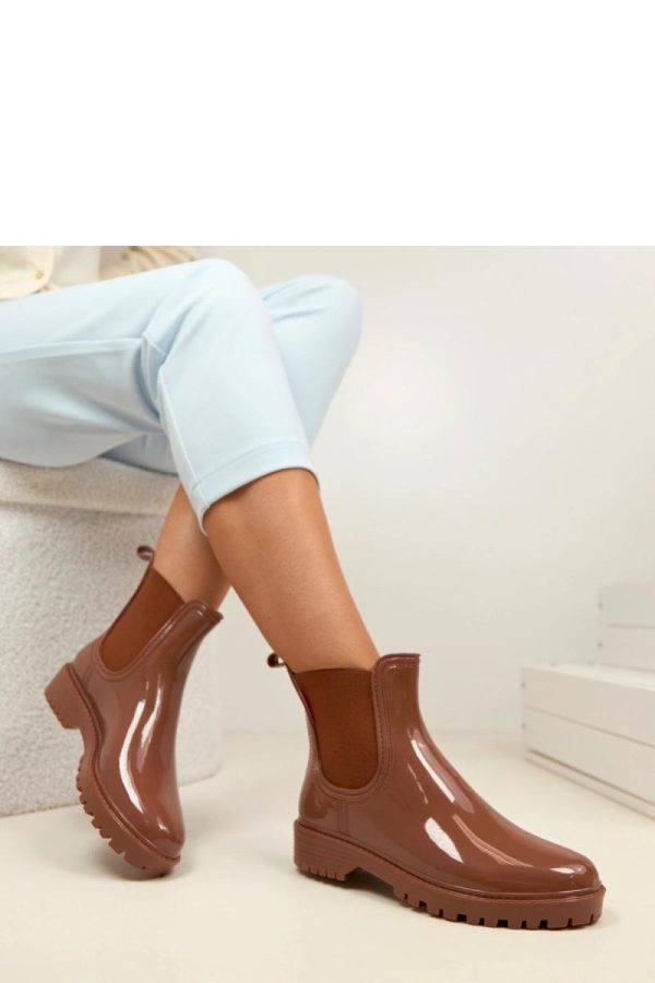 Brown Wellingtons..Fabric, Upper Height and Heel Height