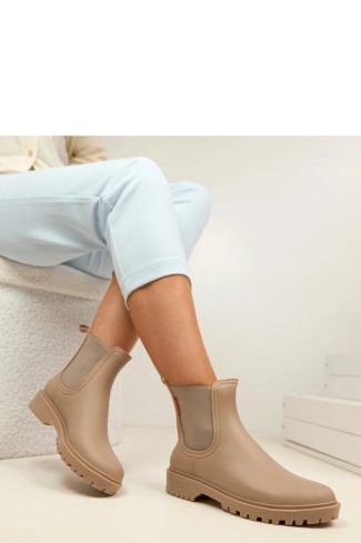 Beige Wellingtons....Fabric, Upper Height and Heel Height