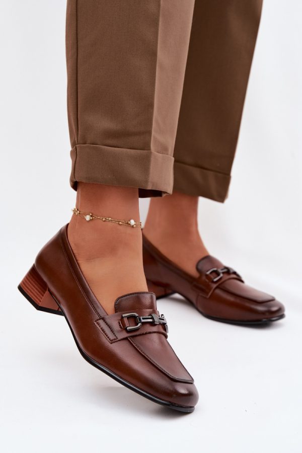 Brown Heeled Low Shoes in Women`s Ankle Boots & Booties with Fabric, Footbed and Heel Height