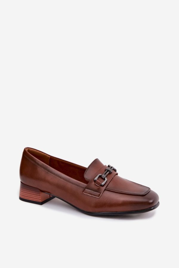 Brown Heeled Low Shoes in Women`s Ankle Boots & Booties with Fabric, Footbed and Heel Height