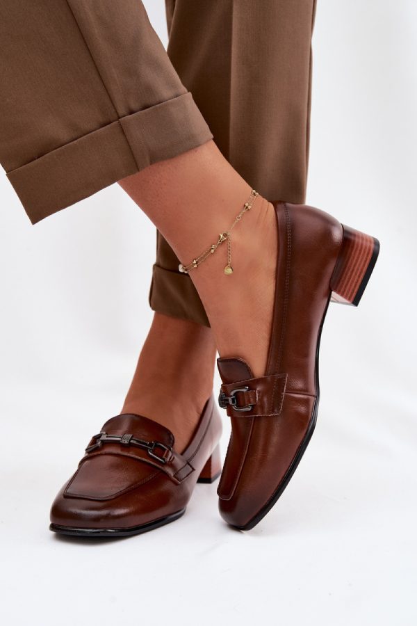 Brown Heeled Low Shoes in Women`s Ankle Boots & Booties with Fabric, Footbed and Heel Height