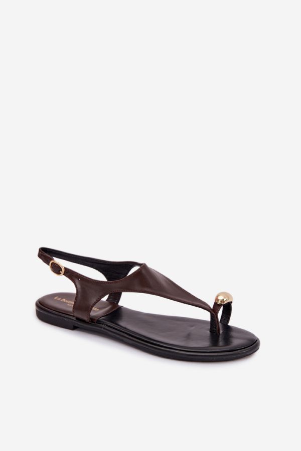 Brown Sandals in Sandals & Flip-Flops For Women with Fabric, Footbed and Heel Height