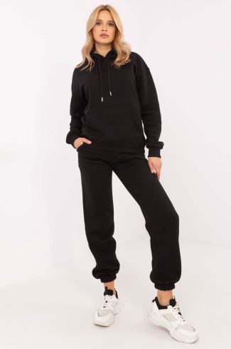 Black Set in Pants, Trousers, Shorts with Cotton and Polyester