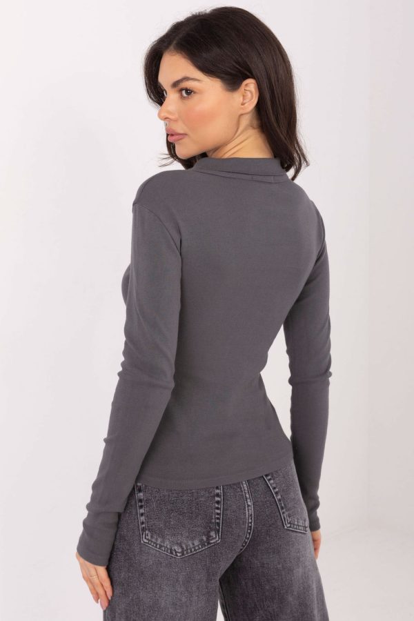 Grey Blouse in Women`s Blouses, Tunics with Cotton
