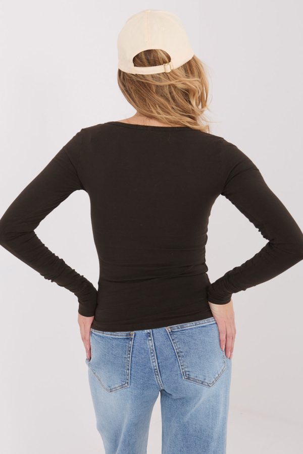 Brown Blouse in Women`s Blouses, Tunics with Cotton and Spandex