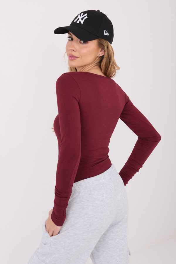 Red Blouse in Women`s Blouses, Tunics with Cotton and Spandex