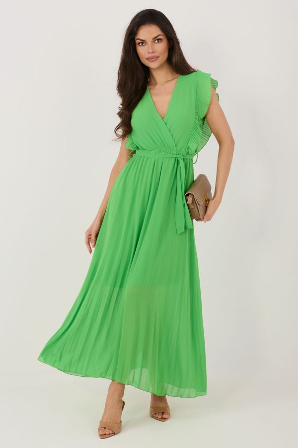 Green Daydress in Day Dresses with Spandex, Polyester and Viscose