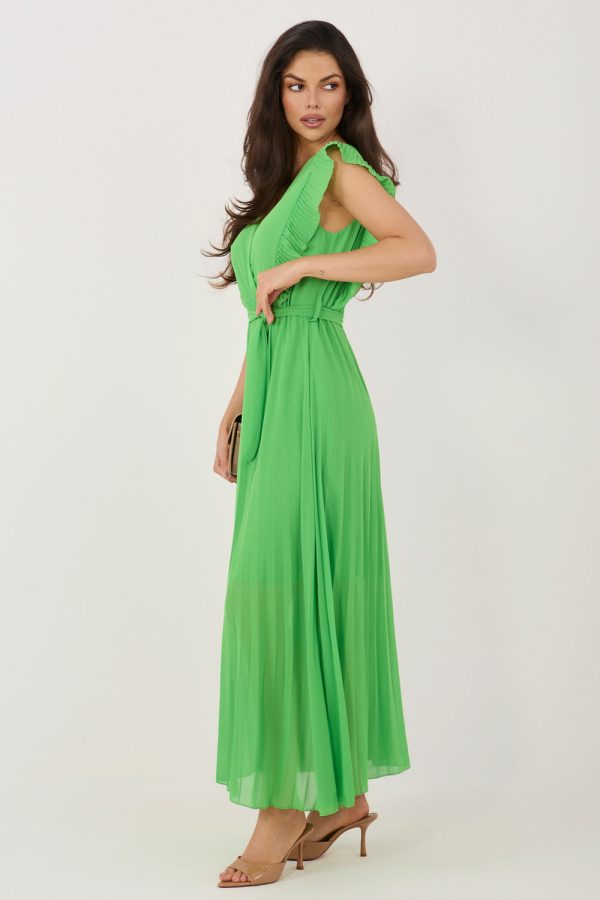 Green Daydress in Day Dresses with Spandex, Polyester and Viscose