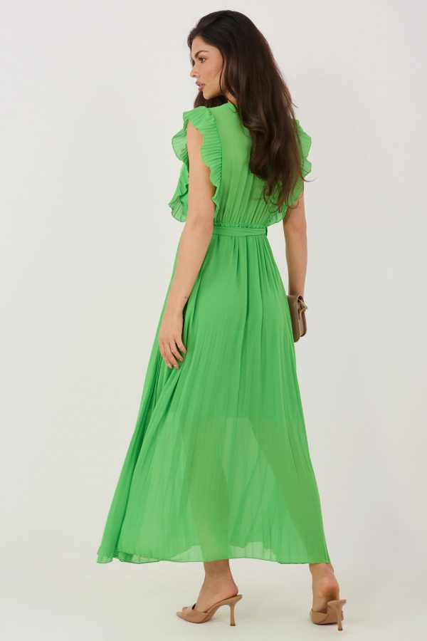 Green Daydress in Day Dresses with Spandex, Polyester and Viscose