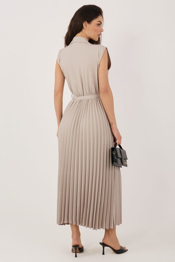 Beige Daydress in Day Dresses with Spandex, Polyester and Viscose