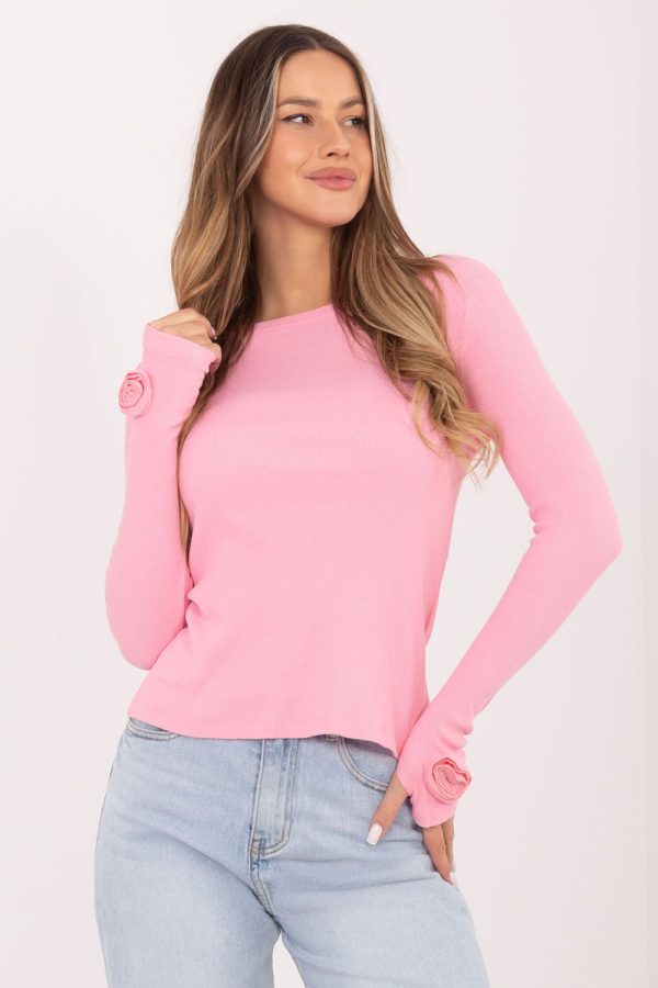 Pink Blouse in Women`s Blouses, Tunics with Cotton and Spandex