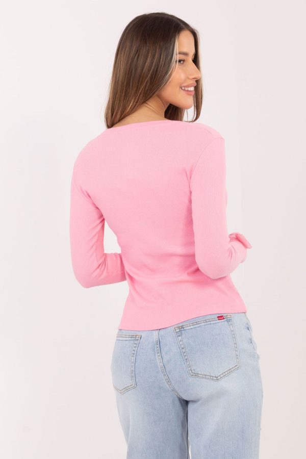 Pink Blouse in Women`s Blouses, Tunics with Cotton and Spandex