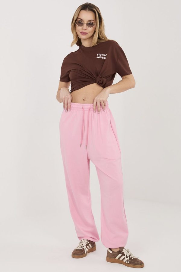 Pink Tracksuit Trousers in Pants, Trousers, Shorts with Cotton