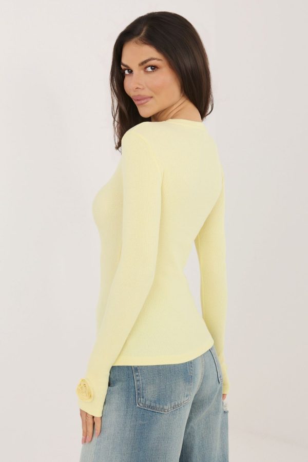 Yellow Blouse in Women`s Blouses, Tunics with Cotton and Spandex