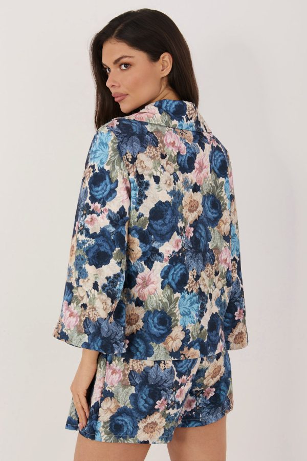 blue Jacket model 226218 Italy Moda