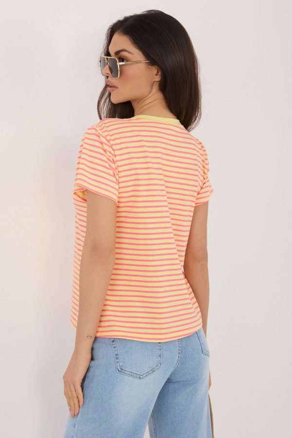 yellow T-shirt model 226225 Italy Moda