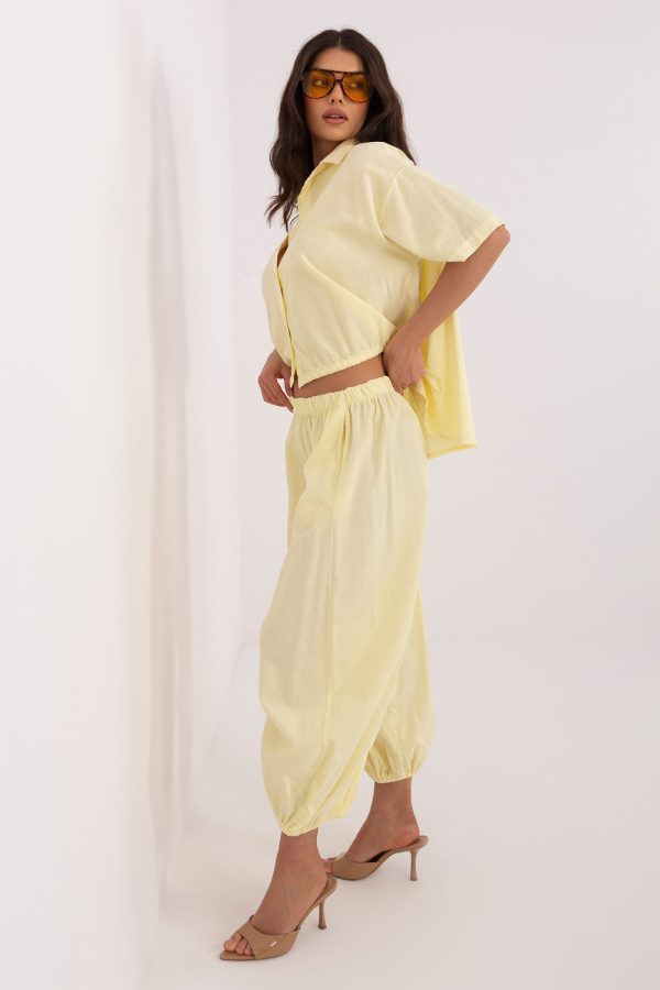 Yellow Corduroy Trousers in Pants, Trousers, Shorts with Cotton