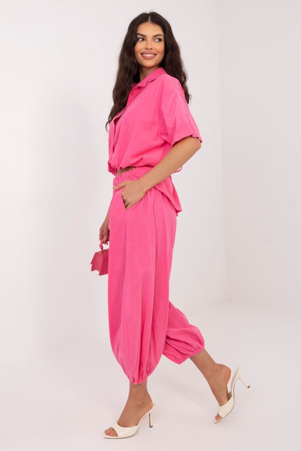 Pink Corduroy Trousers in Pants, Trousers, Shorts with Cotton