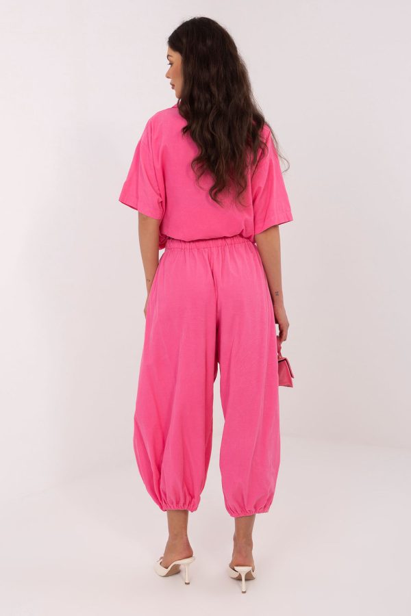 Pink Corduroy Trousers in Pants, Trousers, Shorts with Cotton