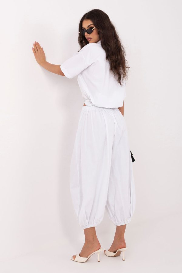 white corduroy trousers model 226234 Italy Moda