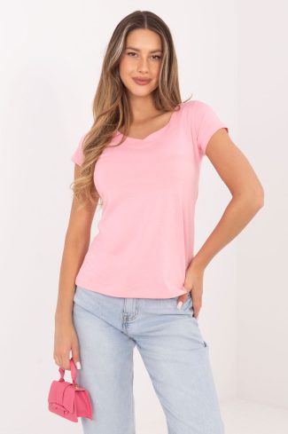 Pink Blouse in Women`s Blouses, Tunics with Cotton and Spandex