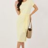 Yellow Daydress in Day Dresses with Cotton and Spandex