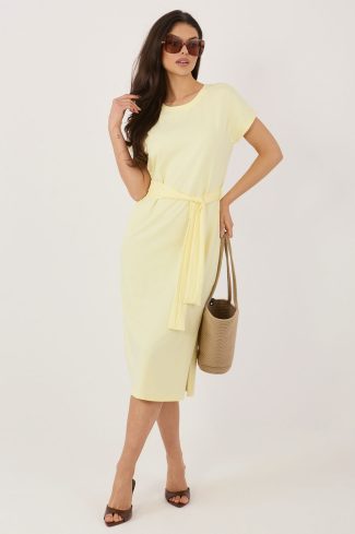 Yellow Daydress in Day Dresses with Cotton and Spandex