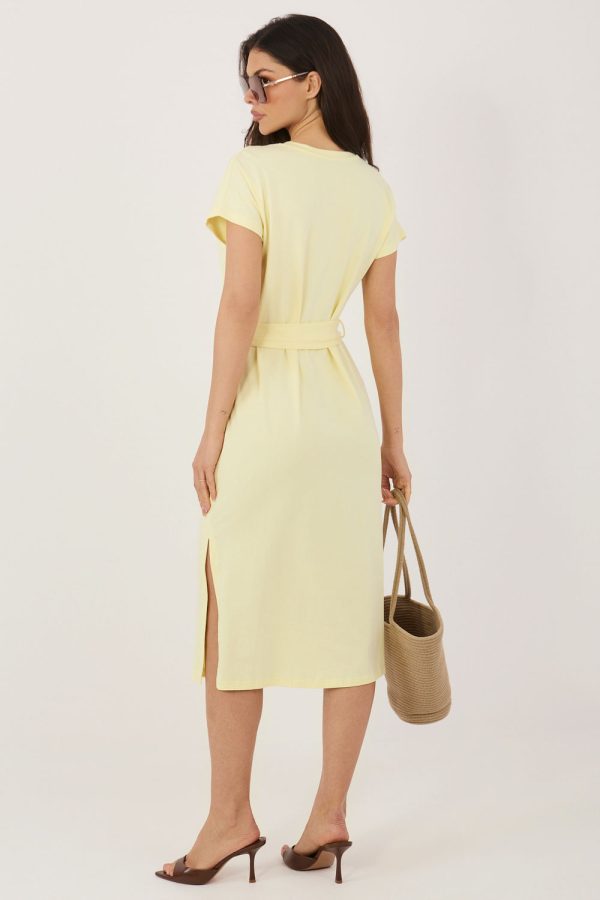 Yellow Daydress in Day Dresses with Cotton and Spandex