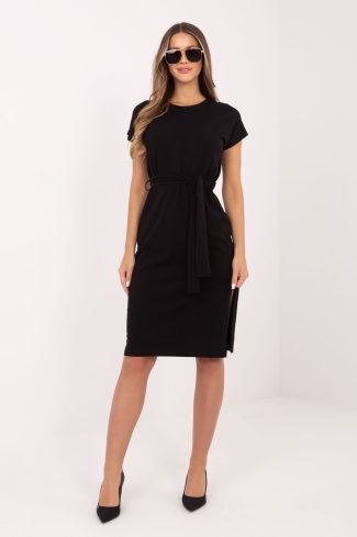Black Daydress in Day Dresses with Cotton and Spandex
