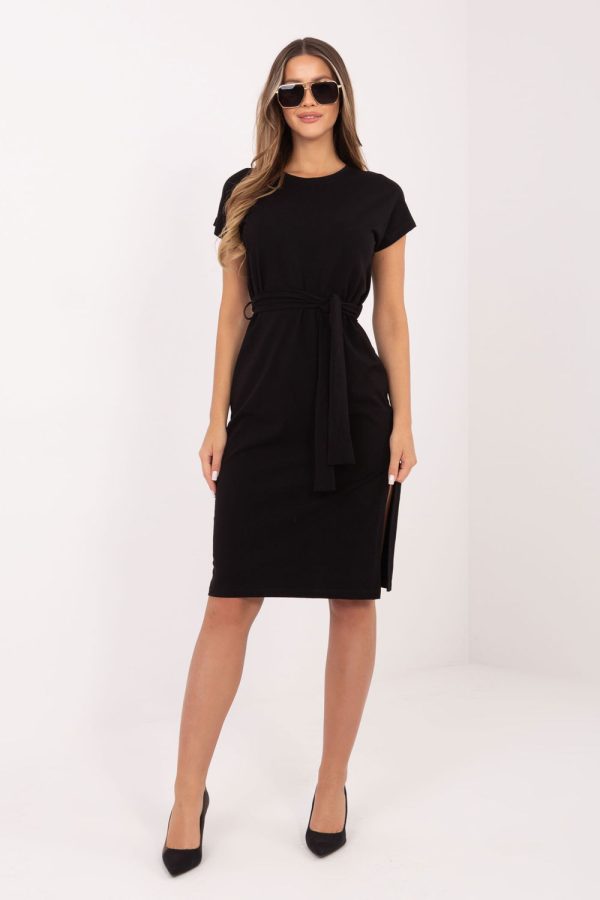 Black Daydress in Day Dresses with Cotton and Spandex