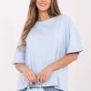 Blue T-shirt in Women`s Tops, T-shirts, Singlets with Cotton and Spandex