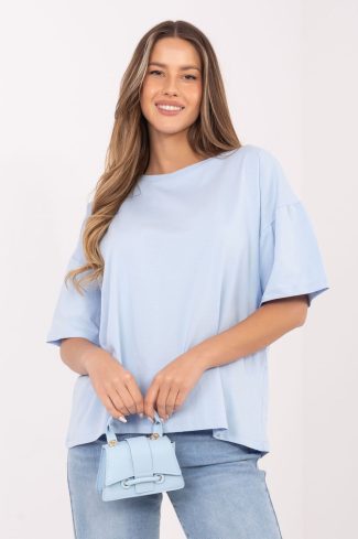 Blue T-shirt in Women`s Tops, T-shirts, Singlets with Cotton and Spandex