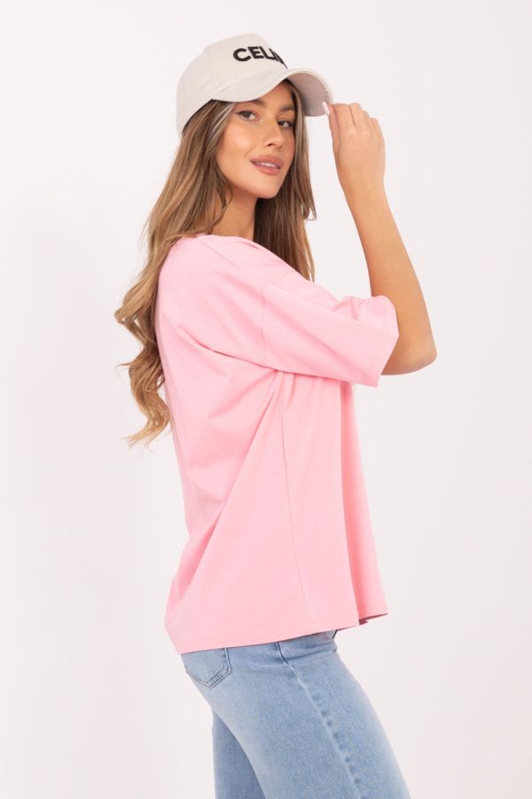 Pink T-shirt in Women`s Tops, T-shirts, Singlets with Cotton and Spandex