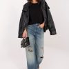 Black T-shirt in Women`s Tops, T-shirts, Singlets with Cotton and Spandex