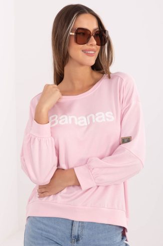 Pink Sweatshirt in Sweatshirts For Women with Spandex and Viscose