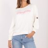 Beige Sweatshirt in Sweatshirts For Women with Spandex and Viscose