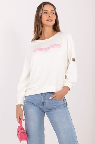 Beige Sweatshirt in Sweatshirts For Women with Spandex and Viscose
