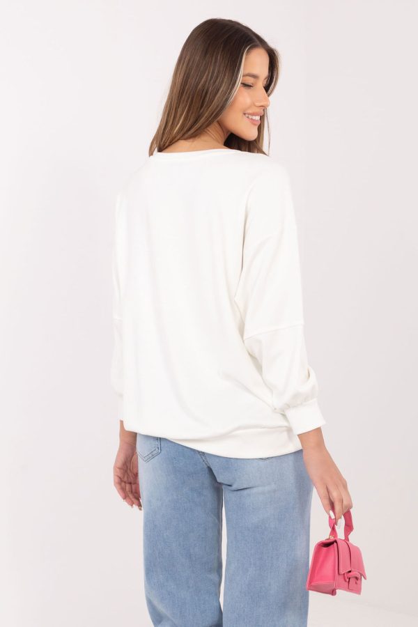 Beige Sweatshirt in Sweatshirts For Women with Spandex and Viscose
