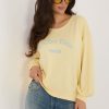 Yellow Sweatshirt in Sweatshirts For Women with Spandex and Viscose