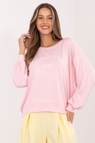 Pink Sweatshirt in Sweatshirts For Women with Spandex and Viscose