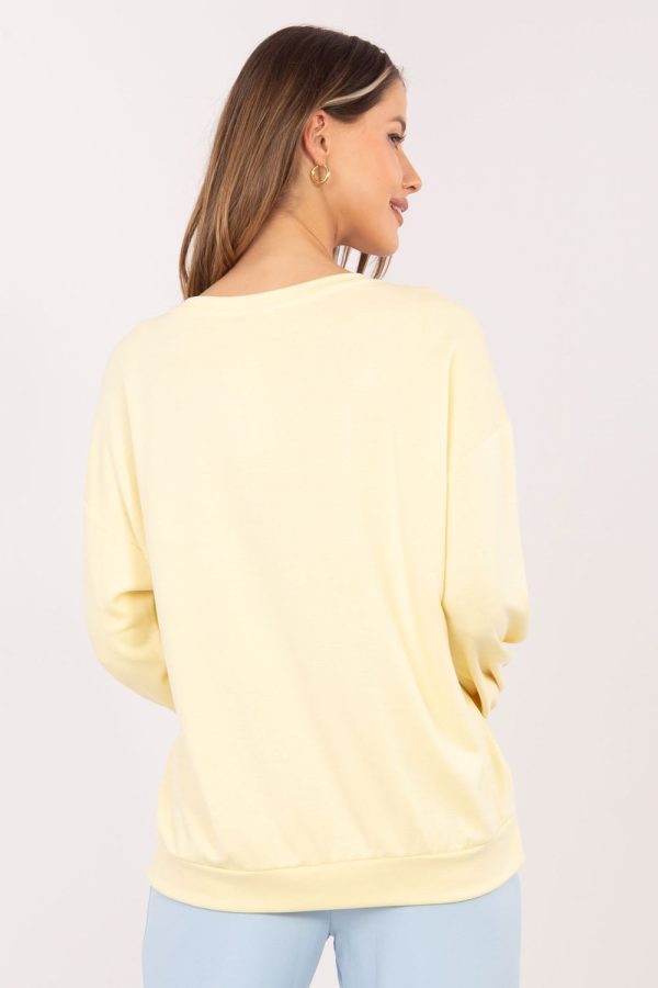 Yellow Sweatshirt in Sweatshirts For Women with Spandex and Viscose
