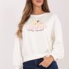 Beige Sweatshirt in Sweatshirts For Women with Spandex and Viscose