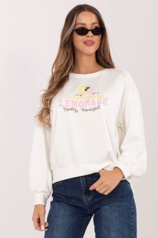 Beige Sweatshirt in Sweatshirts For Women with Spandex and Viscose