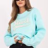 Green Sweatshirt in Sweatshirts For Women with Cotton and Spandex