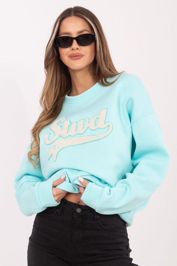 Green Sweatshirt in Sweatshirts For Women with Cotton and Spandex