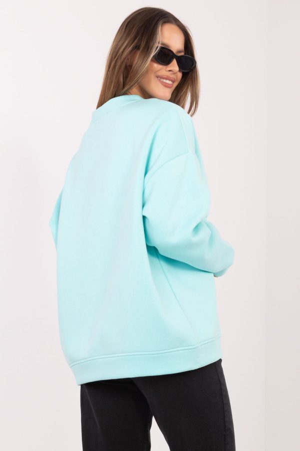 Green Sweatshirt in Sweatshirts For Women with Cotton and Spandex