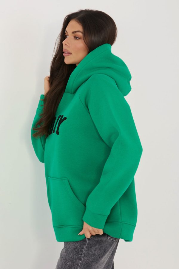 Green Sweatshirt in Sweatshirts For Women with Cotton and Spandex