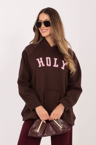 Brown Sweatshirt in Sweatshirts For Women with Cotton and Spandex