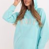 Green Sweatshirt in Sweatshirts For Women with Cotton and Spandex